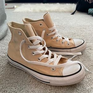 Peach high top converse